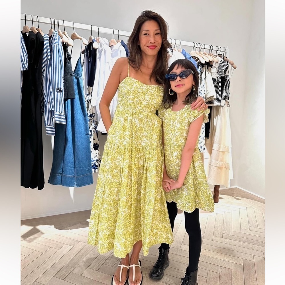 Tanya Taylor Verona midi dress floral yellow